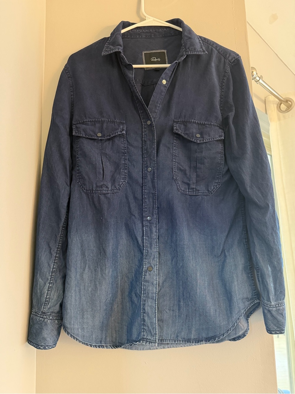 Rails Navy Button-Down Shirt Ombré Marlow